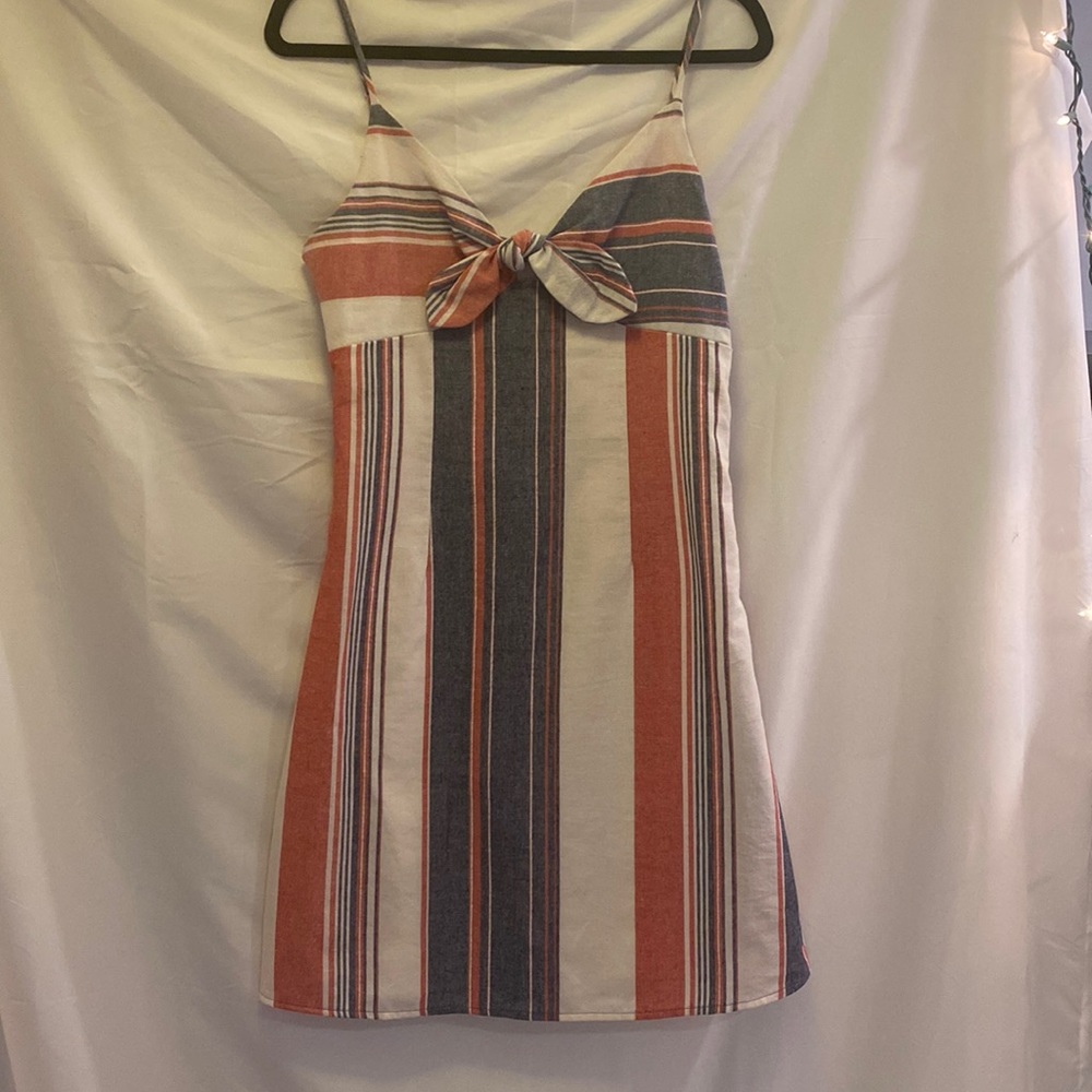 Le Lis small red, white and blue striped dress